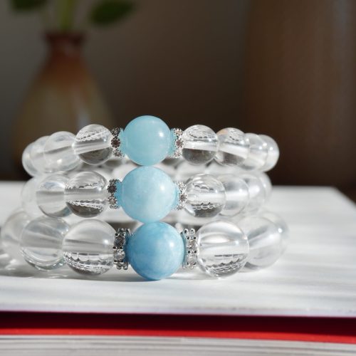 心海之境 白水晶海藍寶能量手串