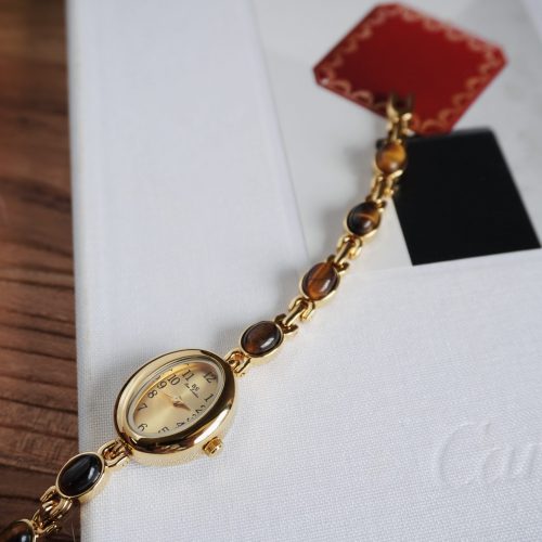 療癒時光系列｜豐盛時刻·虎眼石經典錶 金色復古款